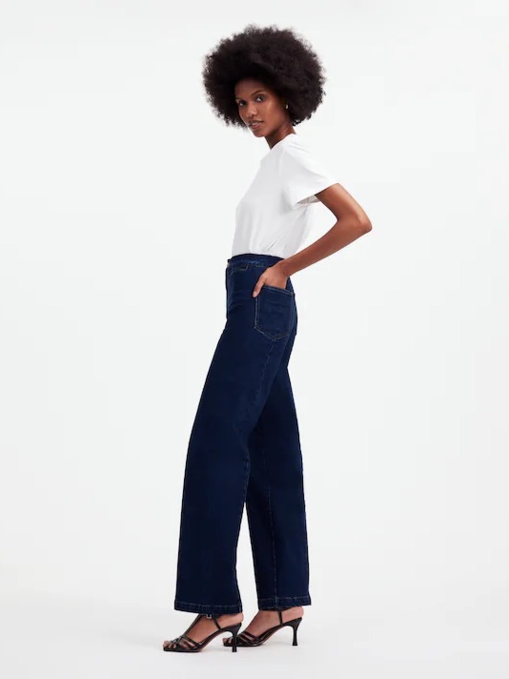 Madewell The Emmett Wide-Leg Jean: Welt Pocket Edition Leffers Wash Stretch - Picture 2 of 15